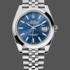 Replica Rolex Datejust 41-126300 0024 voor heren, roestvrij staal, blauwe wijzerplaat, gladde blauwe wijzerplaat