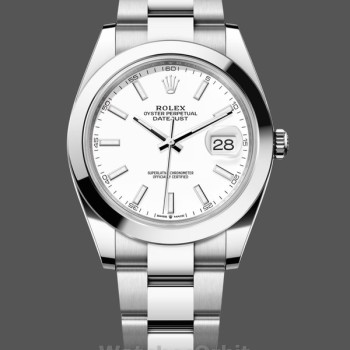 Replica Rolex Datejust 41-M126300 0005, roestvrij staal, witte wijzerplaat, heren