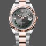 Replica Heren Rolex Datejust 41-m126331 0015, Staal & Everose Goud, Wimbledon Wijzerplaat, Oysterband Grijs