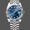 Replica Rolex Datejust 41-126334 0016 voor heren, witgoud, blauwe wijzerplaat