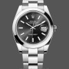 Replica Rolex Datejust 41-126300 0011, Oyster roestvrij staal, zwarte index, zwarte wijzerplaat voor heren