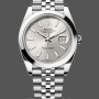 Replica Heren Rolex Datejust 41-m126300 0004, Oystersteel, Zilveren Stick Dial, Domed Bezel Zilveren Dial