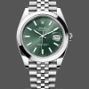 Replica Heren Rolex Datejust 41-m126300 0020, Oystersteel, Jubileum, Mint Green Dial Groene wijzerplaat