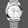 Replica Heren Rolex Datejust 41-126300 0006, Roestvrij staal, Witte index, Jubileum wijzerplaat wit