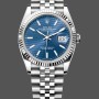Replica Rolex Datejust 41-126334, roestvrij staal, blauwe index, jubileum, blauwe wijzerplaat voor heren