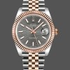 Replica Rolex Datejust-m126331 0020, grijs wijzerplaat met geribbeld motief, grijze wijzerplaat voor heren