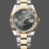 Replica Heren Rolex Datejust-m126333 0019, 41mm, Grijs two-tone, Grijze wijzerplaat voor heren
