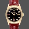 Replica Rolex Day Date 36-m128348RBR 0026 voor heren, geelgoud, champagne wijzerplaat, diamanten lunette