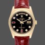 Replica Rolex Day Date 36-m128348RBR 0026 voor heren, geelgoud, champagne wijzerplaat, diamanten lunette