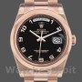 Replica Rolex Day-Date 36mm unisex-118205-zwart Arabische wijzerplaat zwart