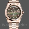 Replica Rolex Day-Date 36mm unisex-118205-Dark Mother of Pearl-Black Dial MOP