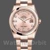 Replica Rolex Day-Date 36mm unisex-118205-Rose Gold-Pink Diamond Dial Roze