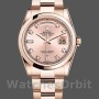 Replica Rolex Day-Date 36mm unisex-118205-Rose Gold-Pink Diamond Dial Roze