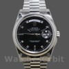 Replica Rolex Day-Date 36mm Unisex-118206-Black Diamond Dial Zwart