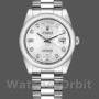 Replica Rolex Unisex's Day-Date 36mm Unisex-118206-Jubileum-Zilveren Wijzerplaat-Diamanten Zilver