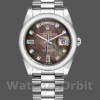 Replica Rolex Day-Date 36mm Unisex-118206-Parelmoer-Zwarte Wijzerplaat MOP