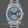 Replica Rolex Day-Date 36mm Unisex-118206-Platinum-Ice Blue Dial Ijsblauw