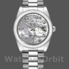 Replica Rolex Day-Date 36mm unisex-118206-platina-wit parelmoer-diamant wijzerplaat MOP