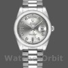 Replica Rolex Day-Date 36mm Unisex-118206-Zilver Diamanten Wijzerplaat-Platina Zilver