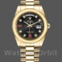 Replica Rolex Day-Date 36mm Unisex-118208-Zwart Diamond Dial Zwart