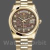 Replica Rolex Day-Date 36mm unisex-118208-zwart MOP-diamant wijzerplaat MOP