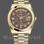 Replica Rolex Day-Date 36mm unisex-118208-zwart MOP-diamant wijzerplaat MOP