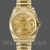 Replica Rolex Unisex's Day-Date 36mm Unisex-118208-Champagne wijzerplaat-Arabische cijfers Uurmarkeringen-Geel Goud Champagne
