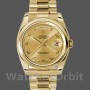 Replica Rolex Unisex's Day-Date 36mm Unisex-118208-Champagne wijzerplaat-Arabische cijfers Uurmarkeringen-Geel Goud Champagne