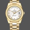 Replica Rolex Day-Date 36mm Unisex-118208-Witte Romeinse Wijzerplaat-Romeinse Cijfers Wit