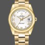 Replica Rolex Day-Date 36mm Unisex-118208-Witte Romeinse Wijzerplaat-Romeinse Cijfers Wit