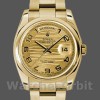 Replica Rolex Day-Date 36mm voor heren-118208 Geelgoud-Arabisch cijfer Golf-Kampagne wijzerplaat Champagne