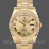 Replica Rolex Day-Date 36mm unisex-118208 Geelgoud-Kampagne Wijzerplaat-Romeinse Cijfers Champagne