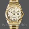 Replica Rolex Day-Date 36mm unisex-118208 Geelgoud-Rijns cijfer Piramide-Ivoor wijzerplaat Ivoor