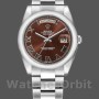 Replica Rolex Day-Date 36mm Unisex-118209-Chocoladebruin-Diamanten wijzerplaat Chocoladebruin<br />