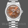 Replica Rolex Day-Date 36mm voor heren-118209-koperbruine wijzerplaat<br />