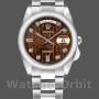 Replica Rolex Day-Date 36mm voor heren-118209-Jubileum-Chocoladebruin-Diamanten wijzerplaat Bruin