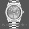 Replica Rolex Day-Date 36mm Unisex-118209-Zilveren wijzerplaat-Witgoud Zilver