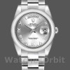 Replica Rolex Day-Date 36mm Unisex-118209-Zilver Romeinse cijfers Wijzerplaat-Automatisch Zilver