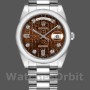Replica Rolex Day-Date 36mm Unisex-118209-Witgoud-Jubileum-Chocoladebruine Wijzerplaat Bruin