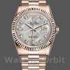 Replica Rolex Day-Date 36mm unisex-118235-Everose Goud-Meteoriet Diamanten Wijzerplaat Meteoriet