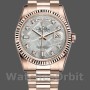 Replica Rolex Day-Date 36mm unisex-118235-Everose Goud-Meteoriet Diamanten Wijzerplaat Meteoriet
