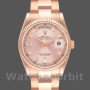 Replica Rolex Day-Date 36mm voor dames-118235-Evergoud-Roze Diamanten Wijzerplaat