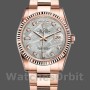 Replica Rolex Day-Date 36mm Unisex-118235-Meteoriet Diamanten Wijzerplaat Meteoriet