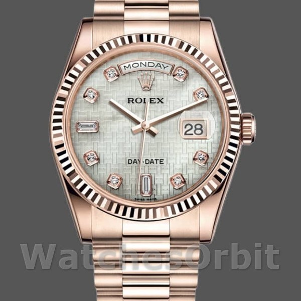 Replica Rolex Day-Date 36mm unisex-118235-Parelmoer wijzerplaat MOP