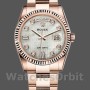 Replica Rolex Day-Date 36mm Unisex-118235-Parelmoer-Witte Wijzerplaat MOP
