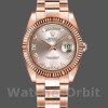 Replica Rolex Day-Date 36mm Dames-118235-Roze Romeinse cijfers Wijzerplaat-Geflutste Ring Roze