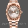 Replica Rolex Day-Date 36mm Dames-118235-Roze Romeinse cijfers Wijzerplaat-Geflutste Ring Roze