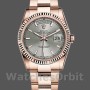 Replica Rolex Day-Date 36mm Unisex-118235-Rhodium Grey Dial Rhodium Grey