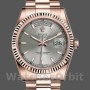 Replica Rolex Day-Date 36mm unisex-118235-Rhodium Grey Dial-Rose Gold Rhodium Grey