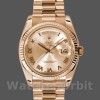 Replica Rolex Day-Date 36mm voor heren-118235-Rose Champagne-Romeinse Wijzerplaat Champagne